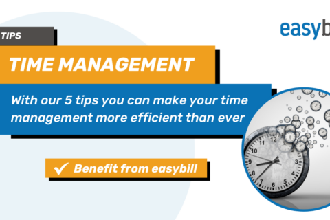 Header image for blog post on efficient time management, Our 5 tips for every entrepreneur