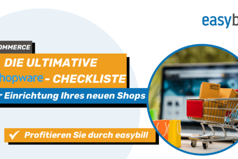 Headerbild für Blogbeitrag zum Thema Checkliste für Shopware Einrichtung