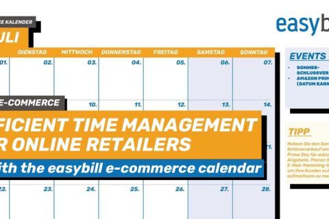 Header image for the easybill e-commerce calendar 2024 blog post