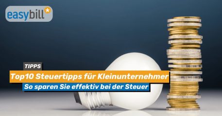 Headerbild für Blogbeitrag zum Thema Kleinunternehmer und Steuerspartipps