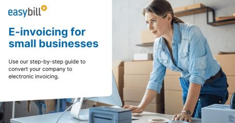 Header image for blog post on step-by-step instructions for small businesses on the way to e-invoicing